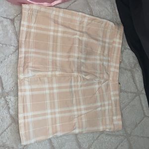 Pink Plaid Skirt